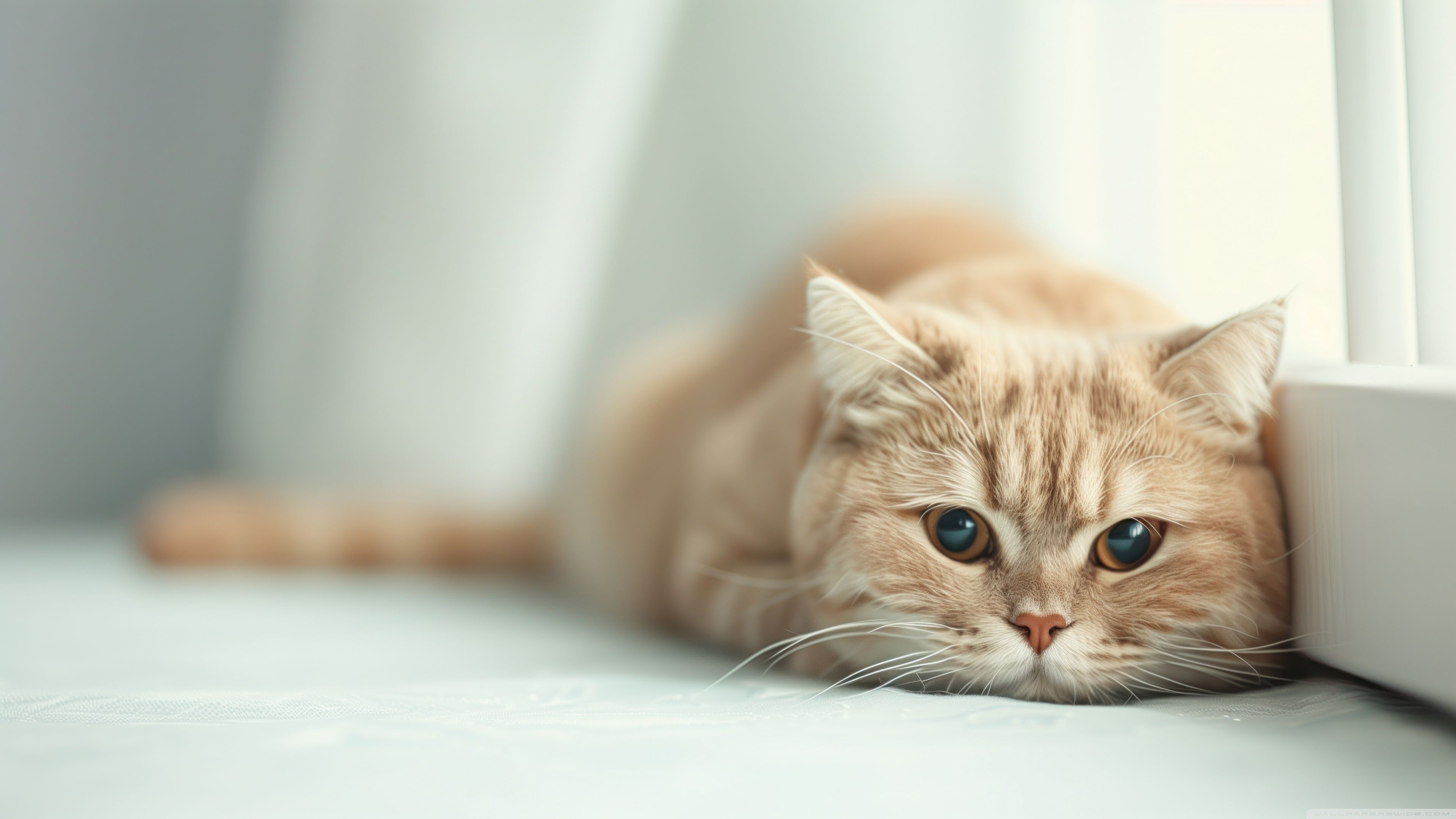 3840x2160 Adorable Cute Blonde Cat 4K UHD Wallpaper for UltraHD Desktop and TV : Widescreen and UltraWide Display : Dual Monitor : Smartphone and Tablet Devices