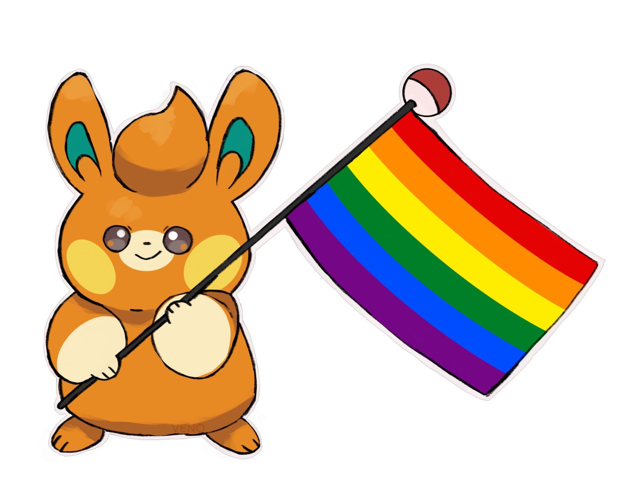2048x1536 Pawmi says happy pride! (art by me)