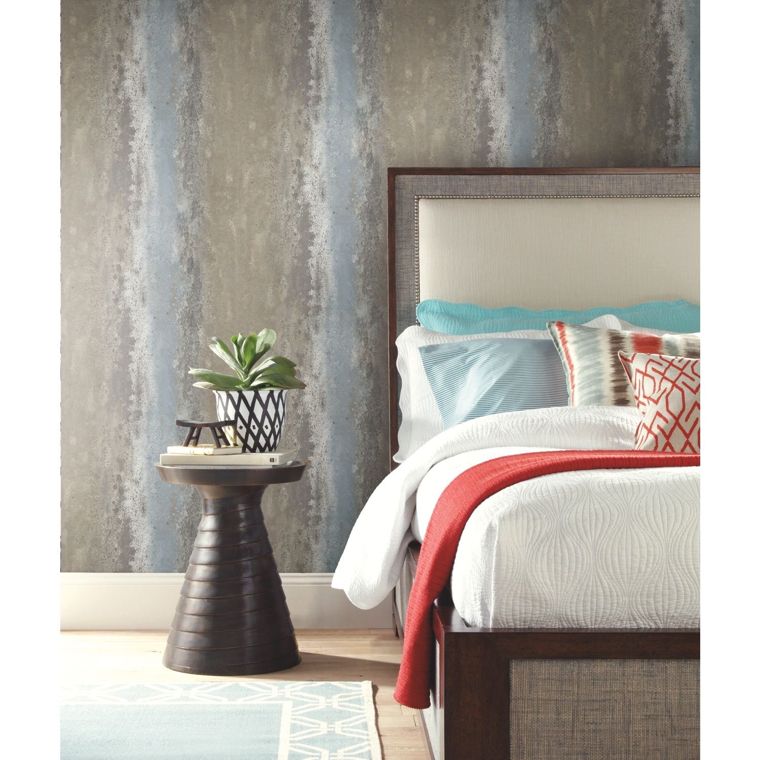 1500x1500 RoomMates Grey Oxidized Metal Peel and Stick Wallpaper Bath & Beyond