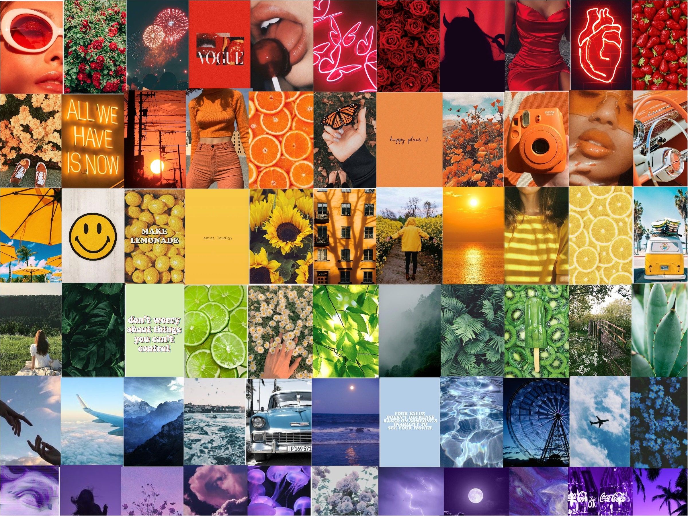 2400x1800 Rainbow Collage Computer Wallpaper