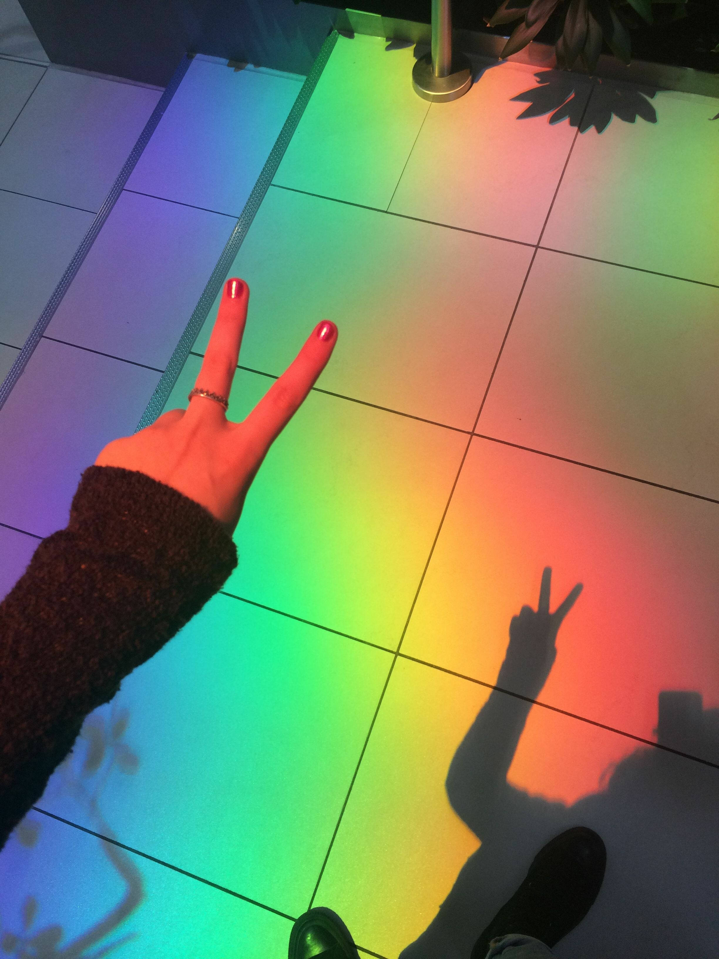 2448x3264 Download Rainbow Aesthetic Peace Sign Wallpaper