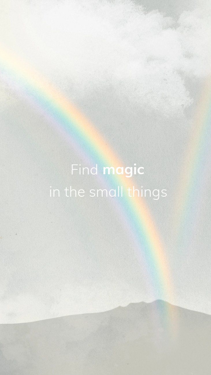 731x1300 Rainbow wallpaper quote mountain graphic