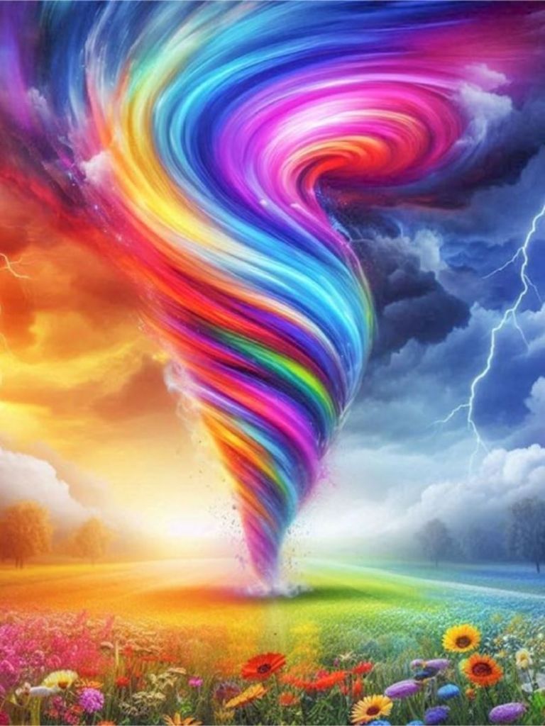 768x1024 Rainbow and summer diamond paintings for Etsy