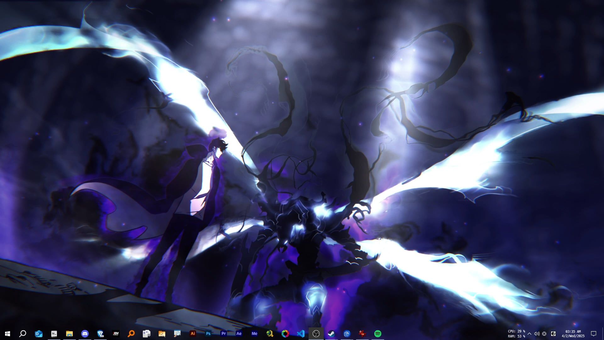 1920x1080 I made this animated wallpaper of jinwoo and beru!