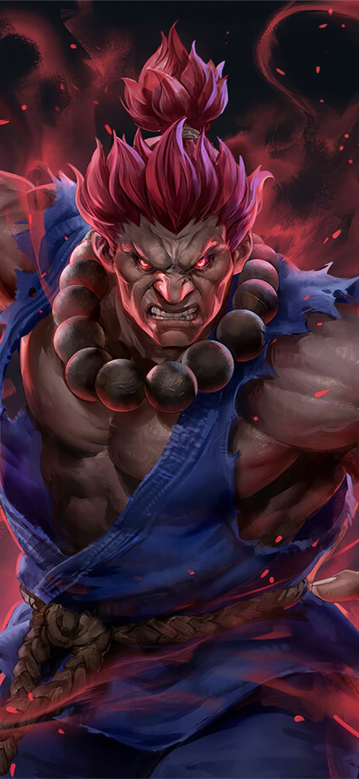 736x1594 akuma street fighter artwork iPhone X Wallpaper