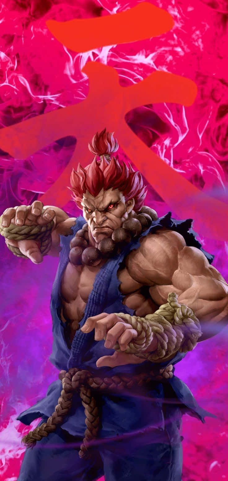736x1551 Download Street Fighter Akuma Fierce Stance Wallpaper