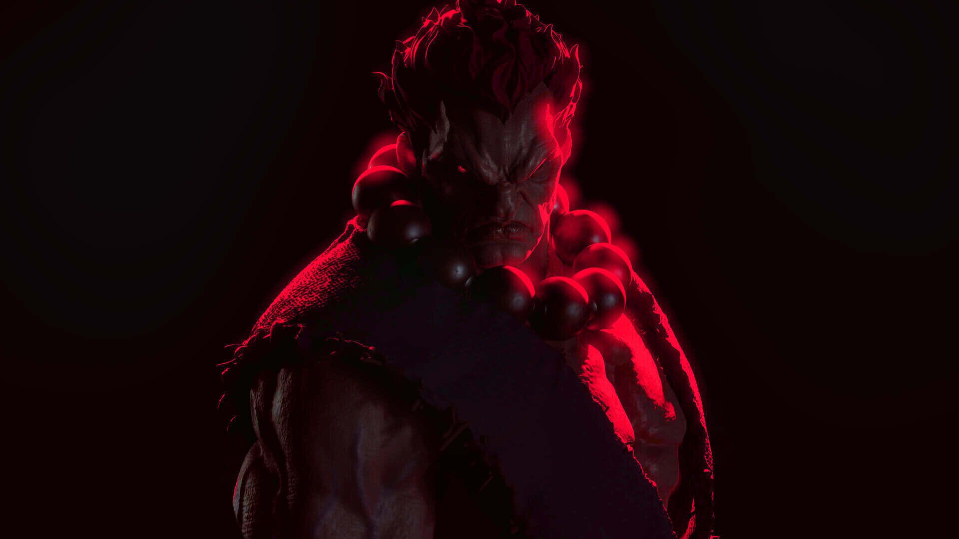 1920x1080 Download Street Fighter Akuma Intimidating Glow Wallpaper