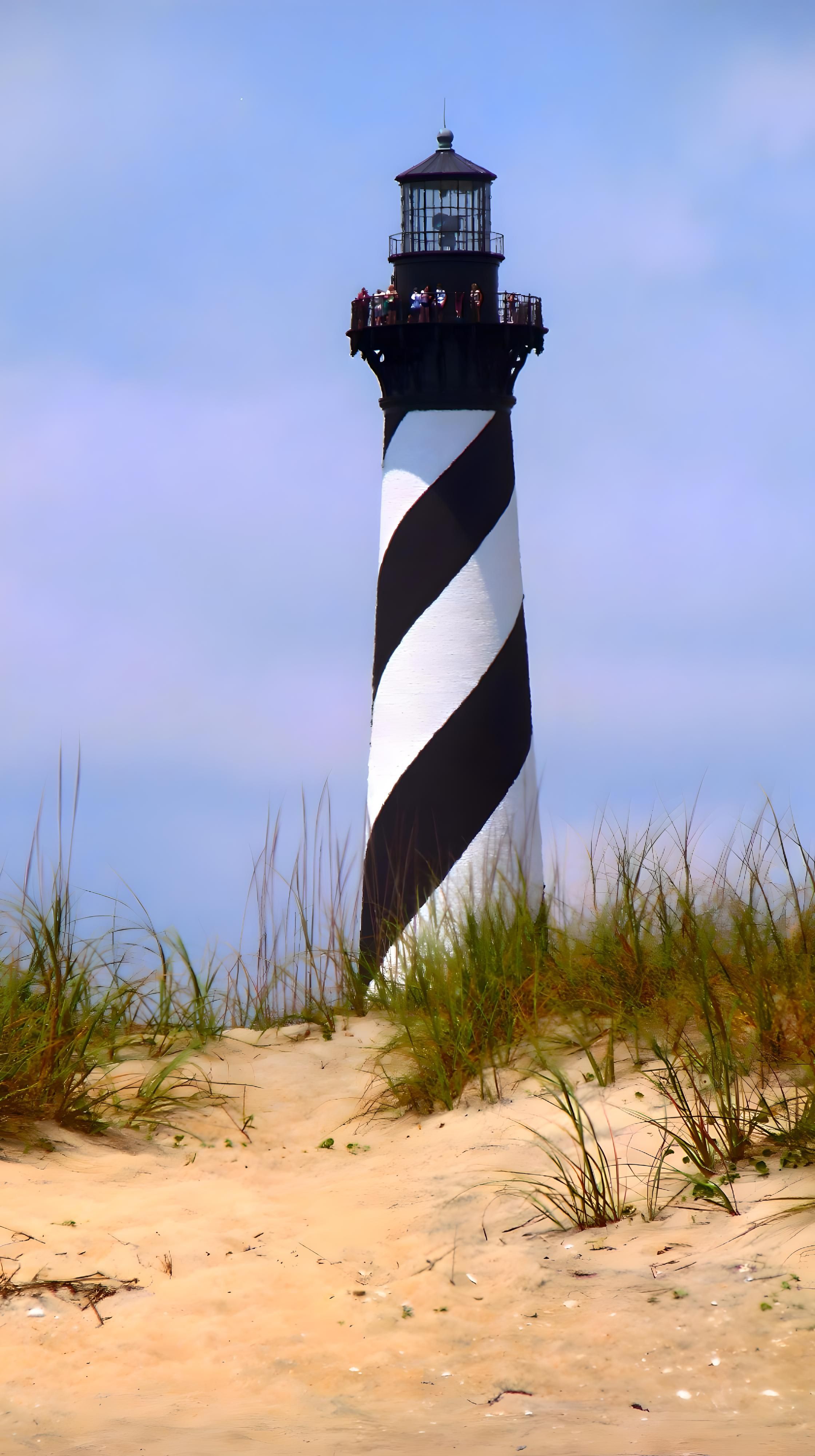 2240x4000 Iconic Black and White Cape Hatteras Lighthouse · Free