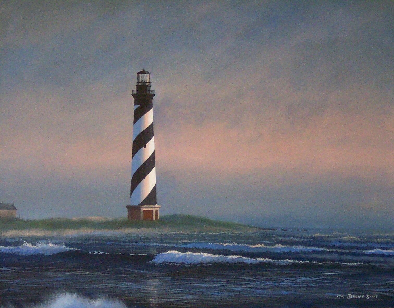 1512x1183 Cape Hatteras lighthouse painting