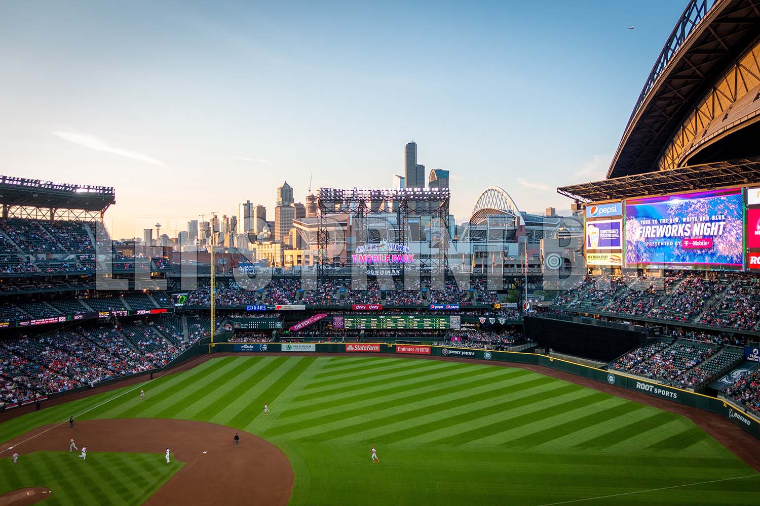 1500x1000 T Mobile Park Stadium Baseball Diamond Field Custom Designed Wallpaper
