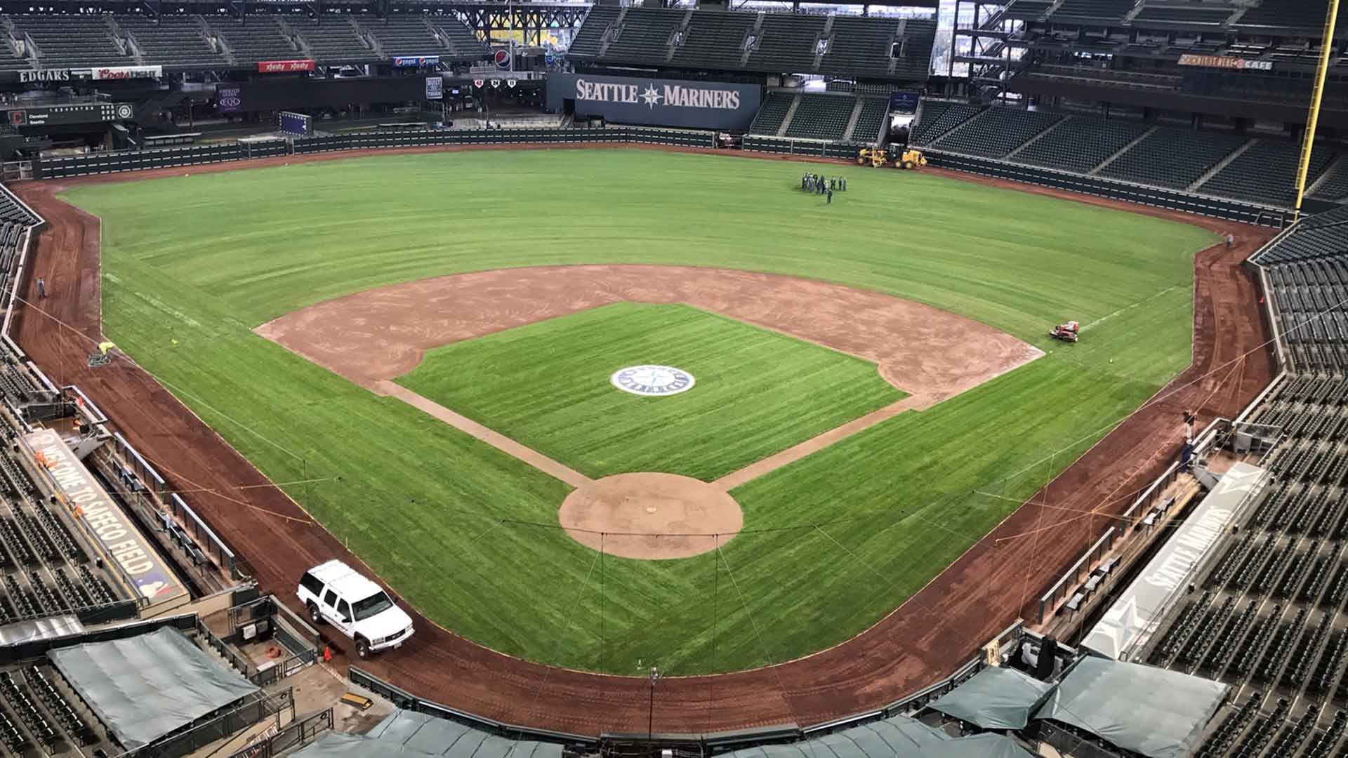 1920x1080 Safeco Field's new turf installed