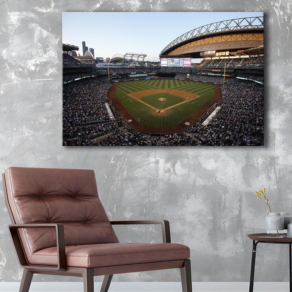 1000x1000 Safeco Field Seattle, Stadium Canvas, Sport Art, Gift for him, Man Cav