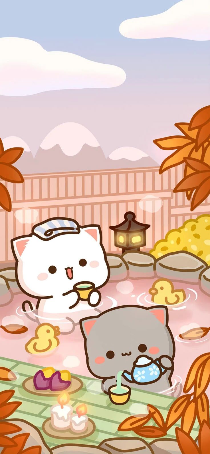 736x1589 Peach and goma wallpaper. Mochi cat wallpaper, Bird art diy, Peach and goma cat