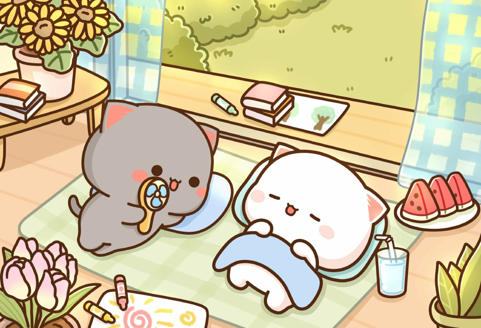 1536x1047 Mochi Peach Cat Wallpaper
