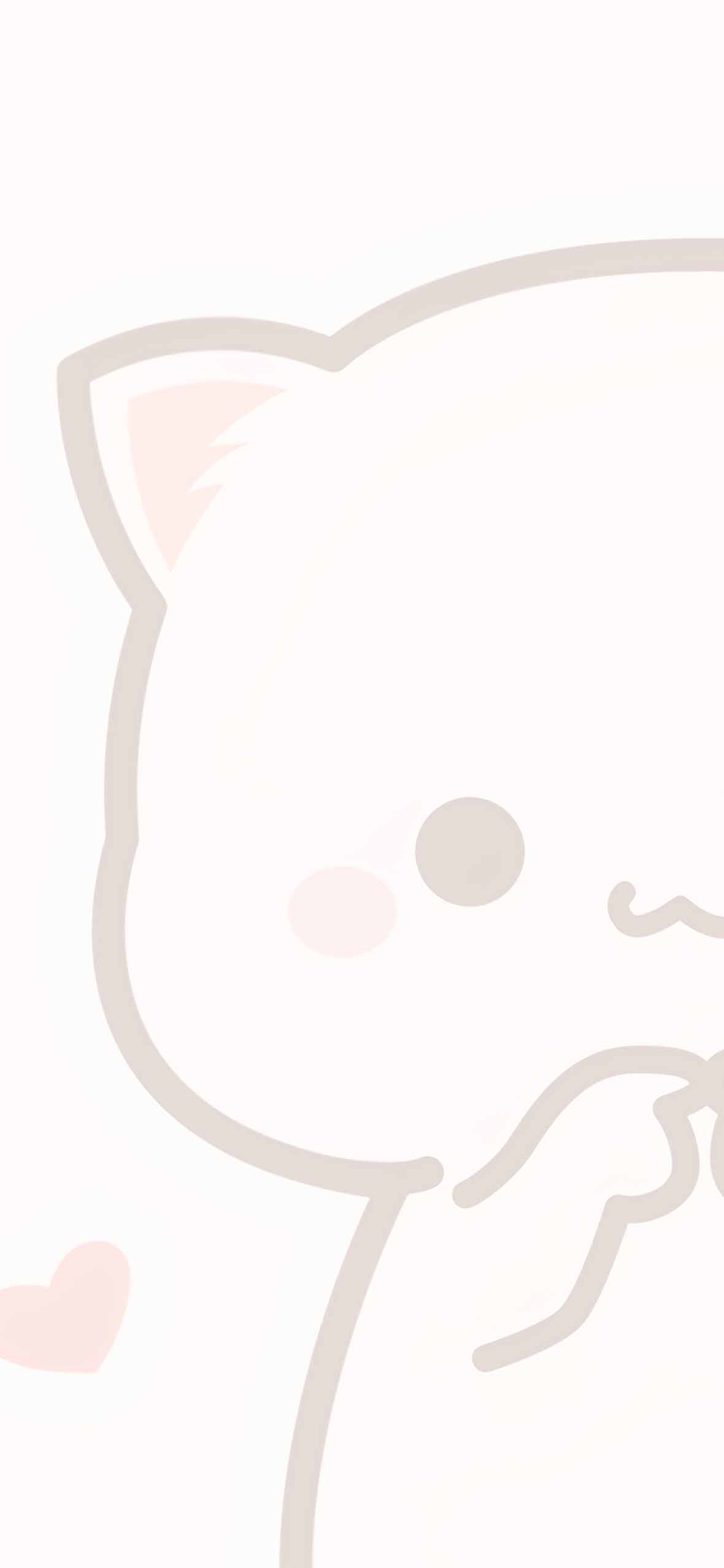 1180x2554 Embarrassed Peach Cat Wallpaper Kawaii HD Wallpaper