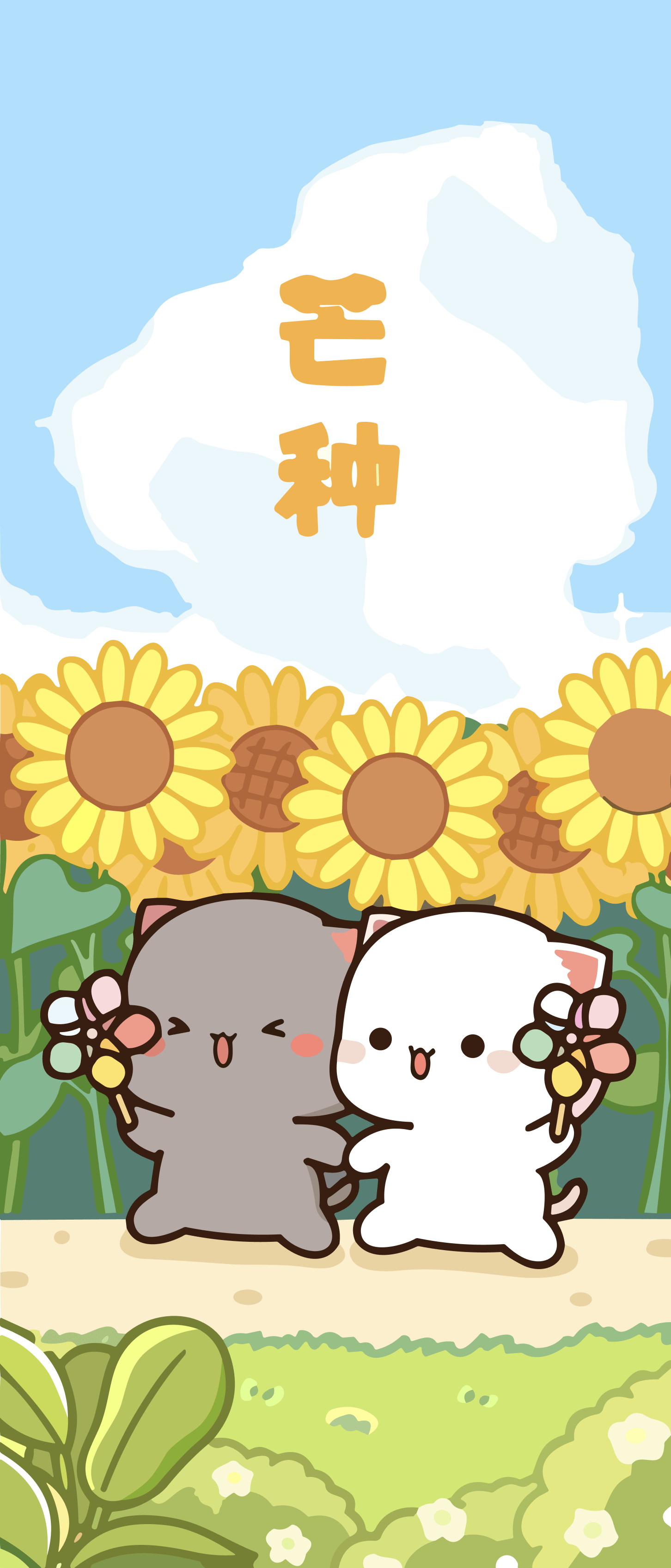 1452x3394 Peach and Goma wallpaper