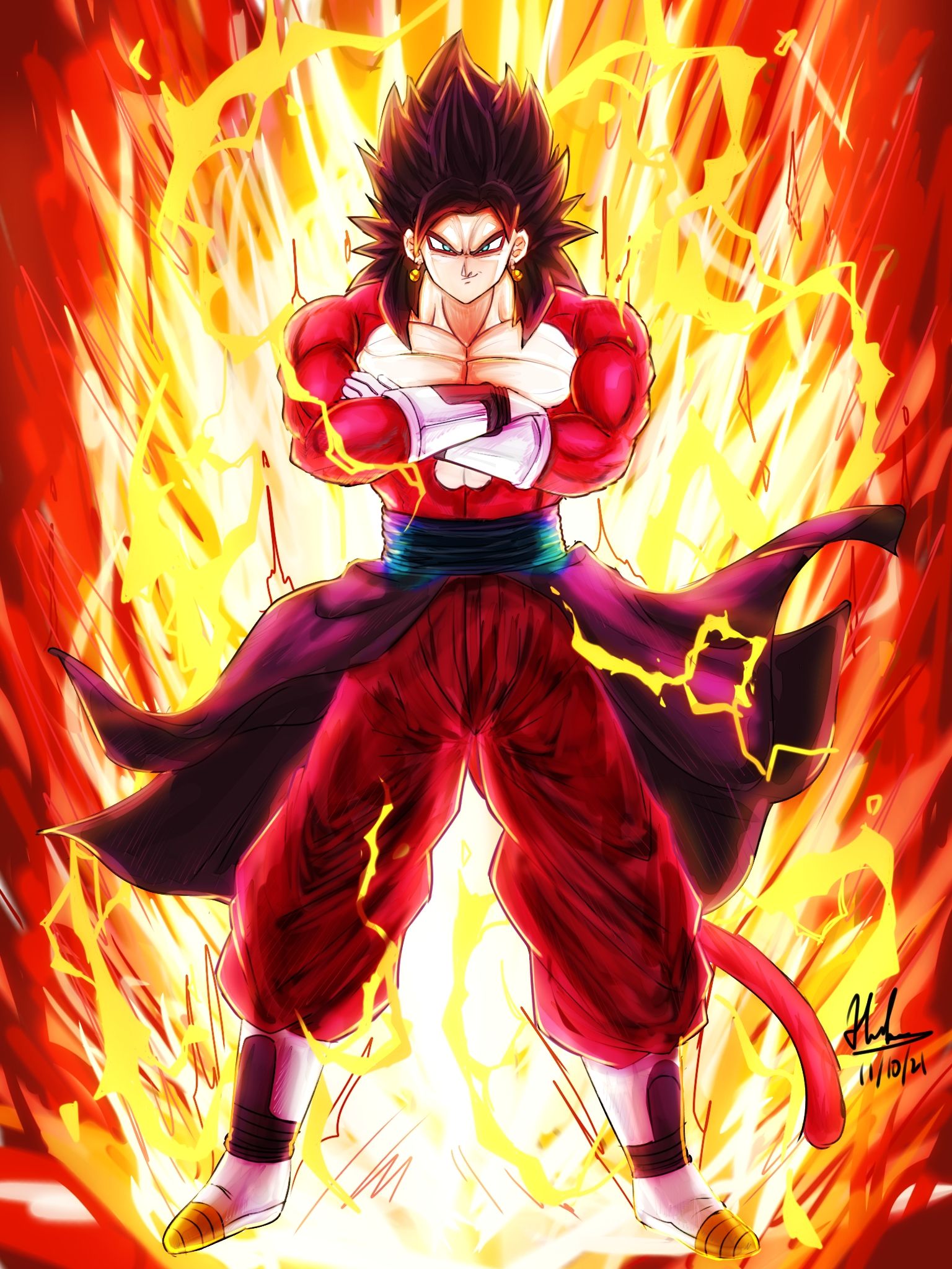 1536x2048 OC ssj4 xeno vegito