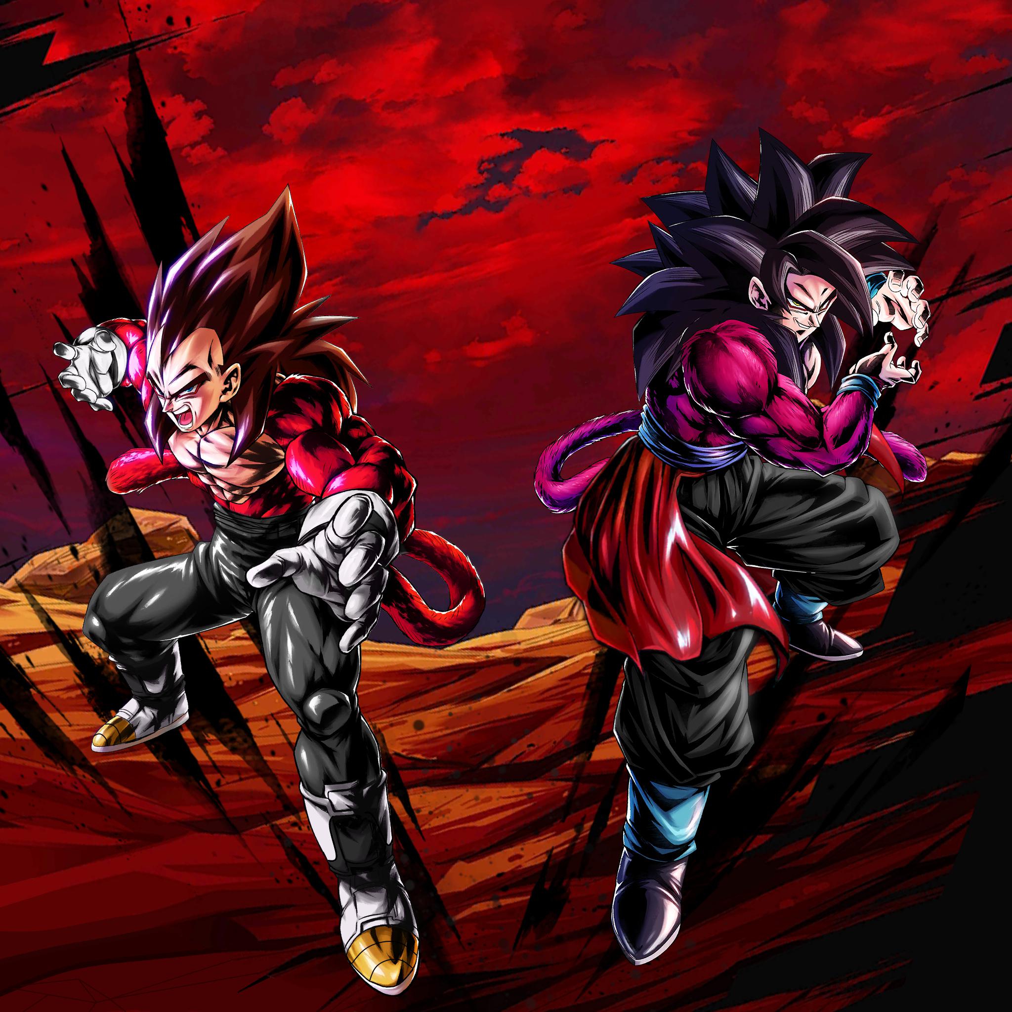 2048x2048 Apex of Primal Power Super Saiyan 4 Goku and Vegeta