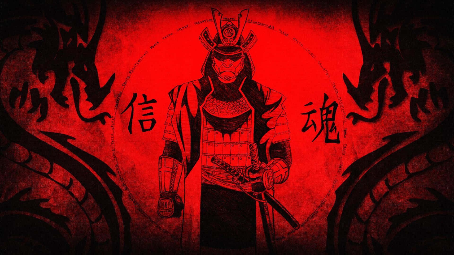 1920x1080 Download Japanese Dark Samurai In Red Wallpaper