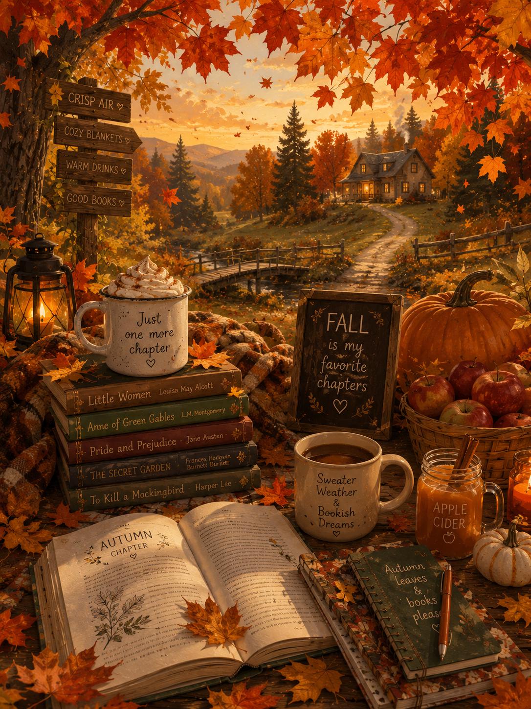 1086x1448 Cozy Fall Wallpaper