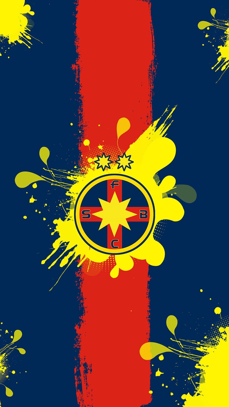 800x1422 2048x2732px, 2K free download. FCSB, blue, fotbal, logo, red, romania, steaua, yellow, HD phone wallpaper