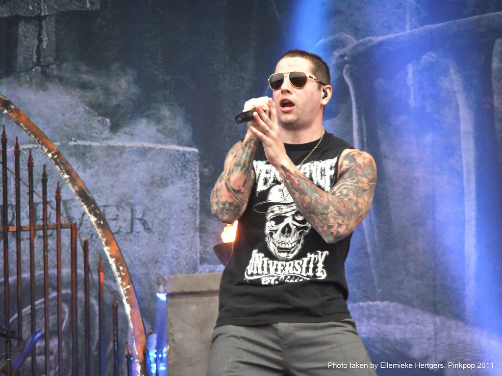 1024x768 M. Shadows. Avenged Sevenfold at Pinkpop Festival 2011. Pho