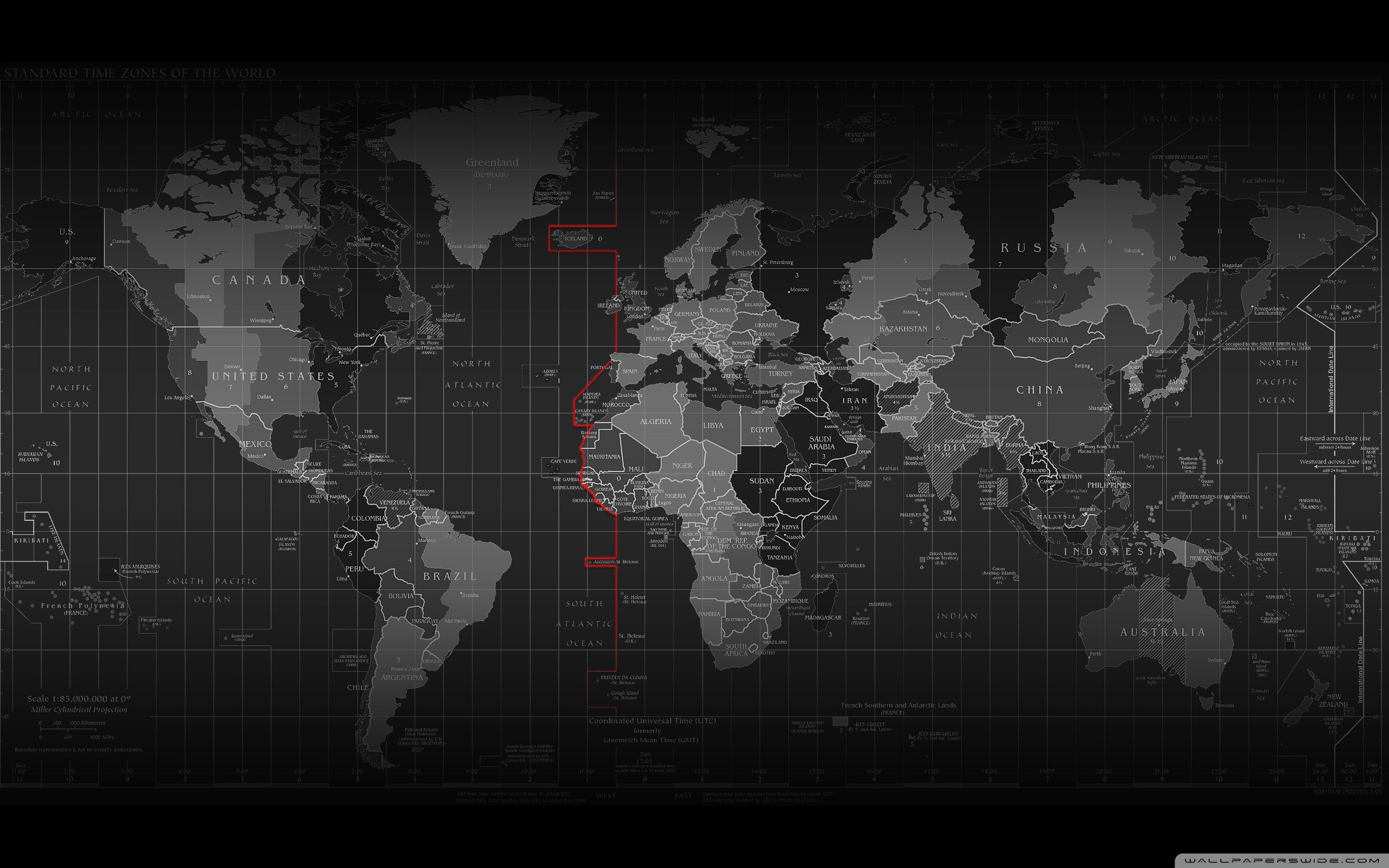 2560x1600 Time Zone Map 4K UHD Wallpaper for UltraHD Desktop and TV : Smartphone and Tablet Devices