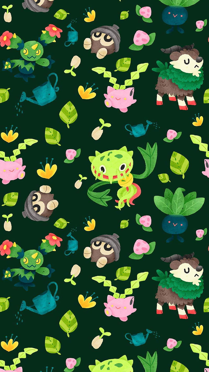 800x1423 Pokemon leaf, grass, HD phone wallpaper