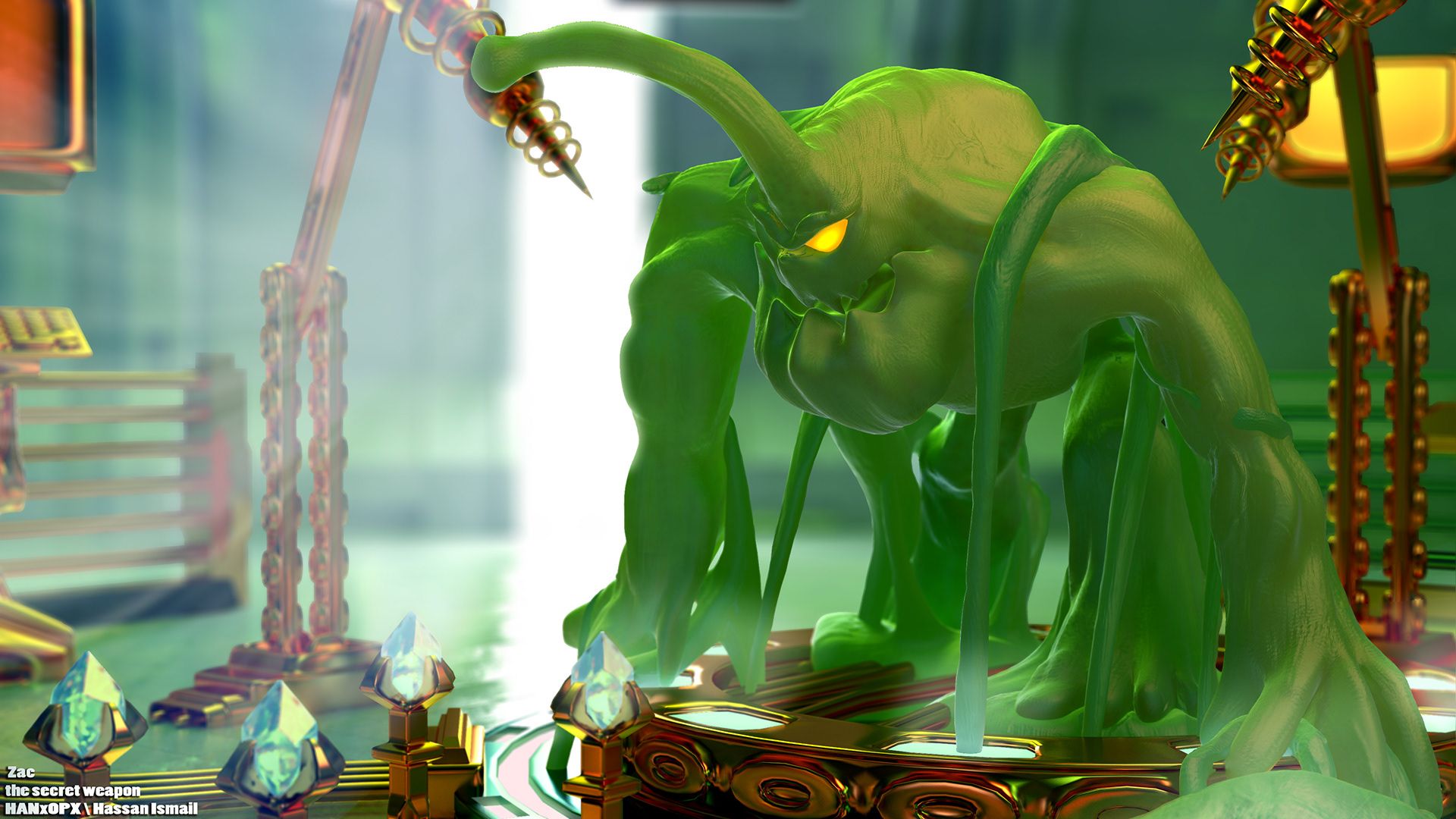 1920x1080 3D renders, Veigar & Zac of Legends (5). Image - Behance