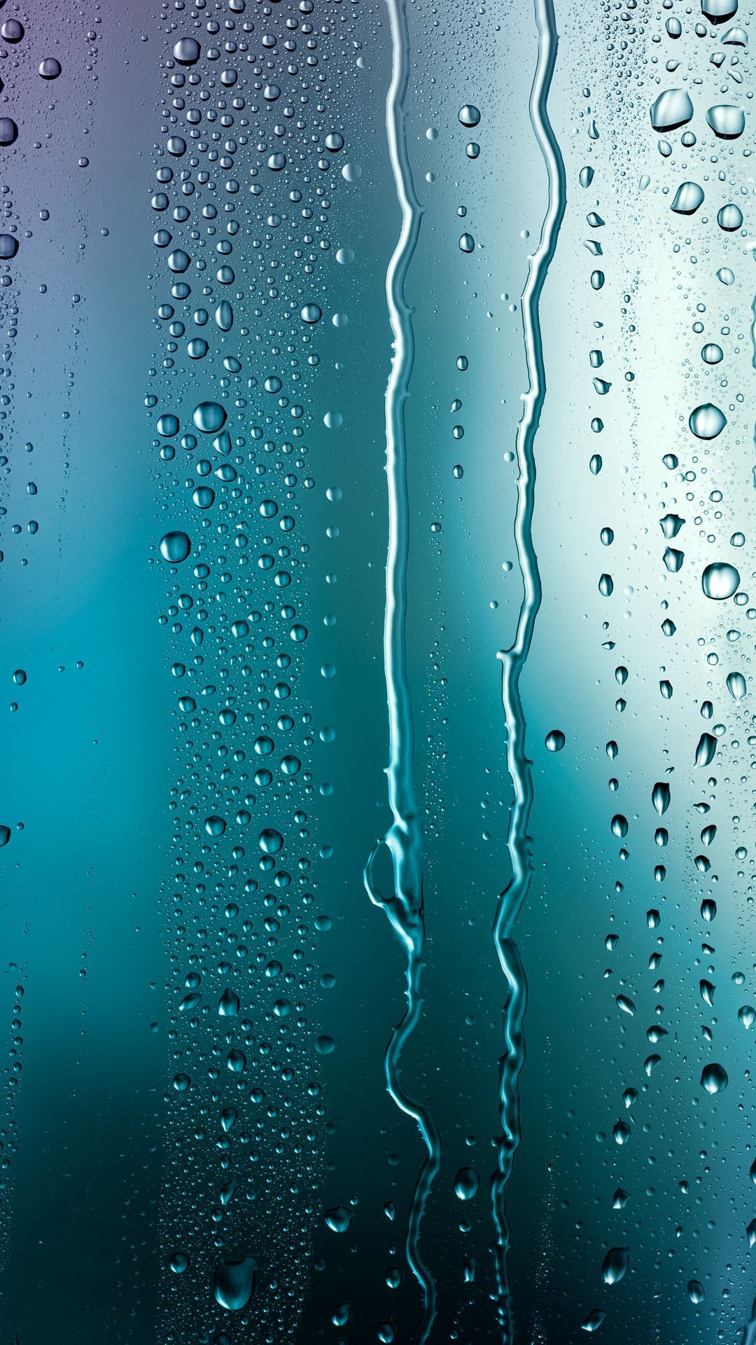 1080x1920 Wallpaper Water Droplets on Glass Window, Background Free Image