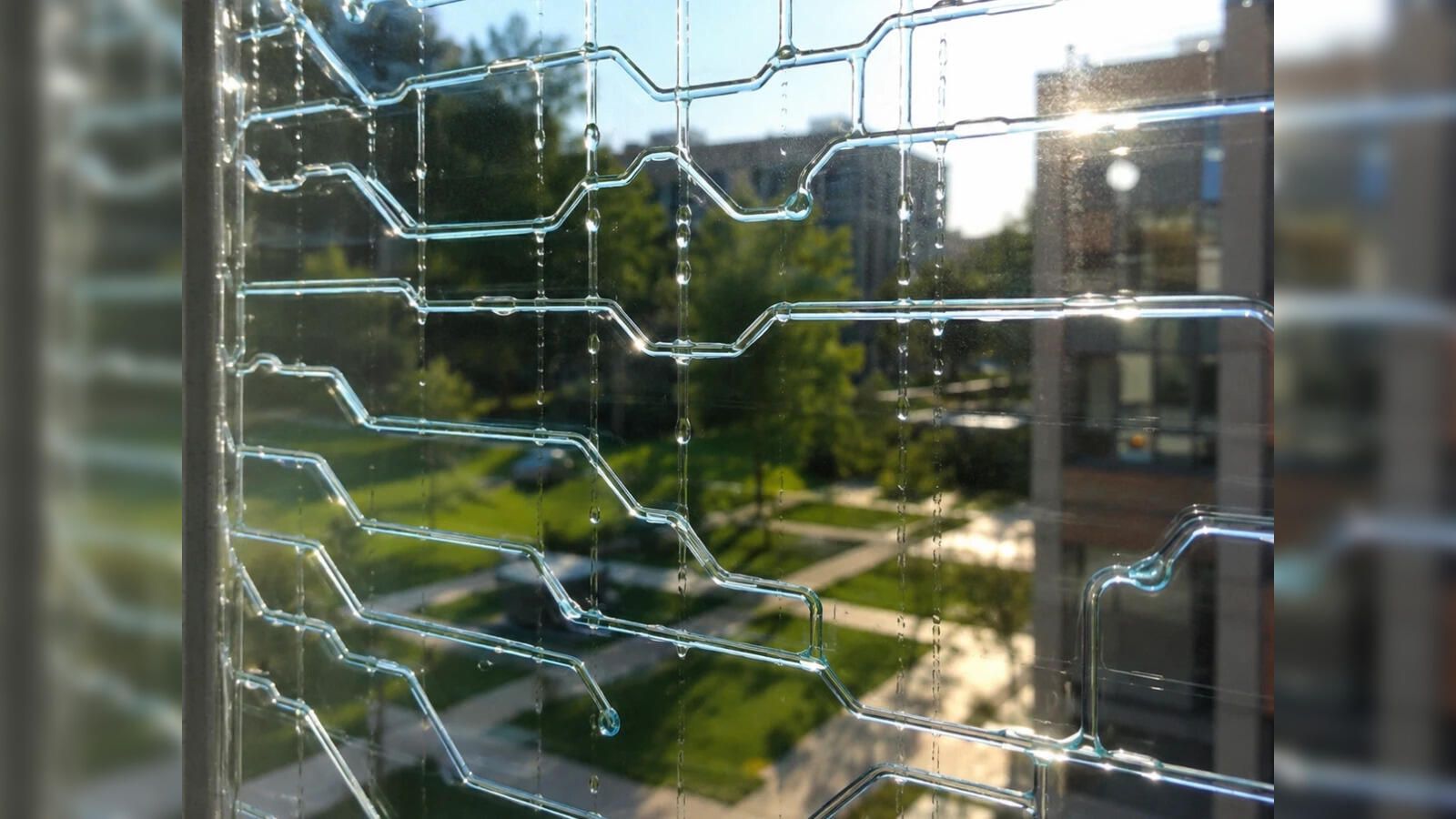1600x900 In Researchers Built Fluid Filled Microchannel Window Panes: Computer Models Showed The Liquid Glass Could Cut Building Energy Use By 43 Percent