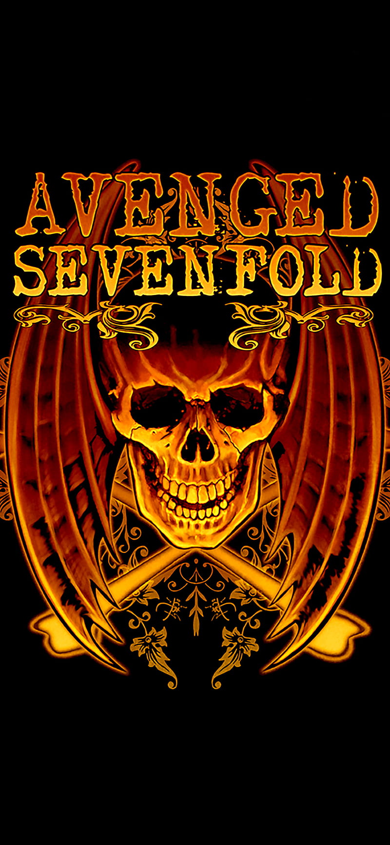 800x1733 Avenged Sevenfold, death bat, sevenfold logo, HD phone wallpaper