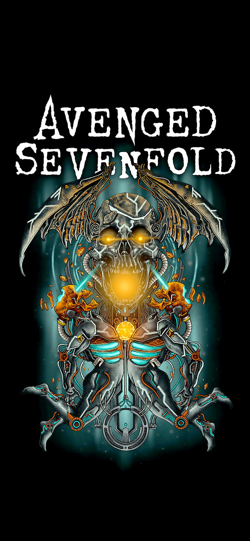 800x1733 Avenged sevenfold, a7x, deathbat, sevenfold logo, HD phone wallpaper