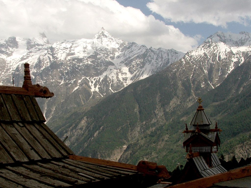1024x768 View on Himalaya from Kalpa, Himachal