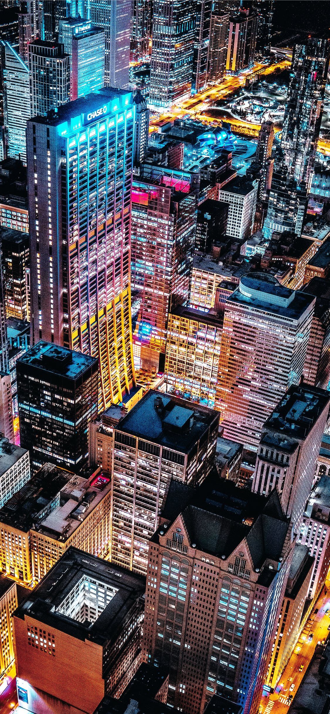 1125x2436 aerial photo of concrete buildings iPhone X Wallpaper Free Download