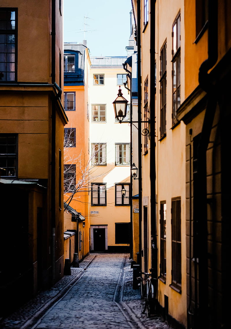 800x1140 Of yellow and white concrete buildings, HD phone wallpaper
