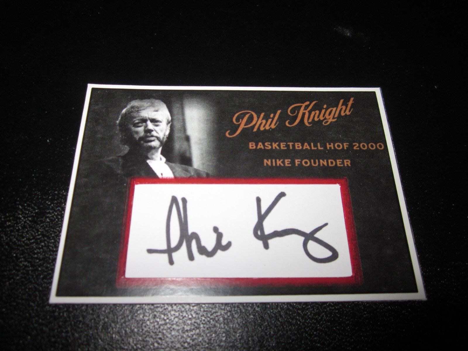 1600x1200 PHIL KNIGHT SIGNED AUTOGRAPHED CUSTOM CUT BASKETBALL HALL OF FAME CARD NIKE
