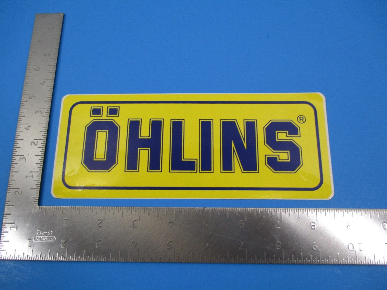 1600x1200 Ohlins Yellow Blue Advert Promo Sticker Decal 8 X 3 S3698