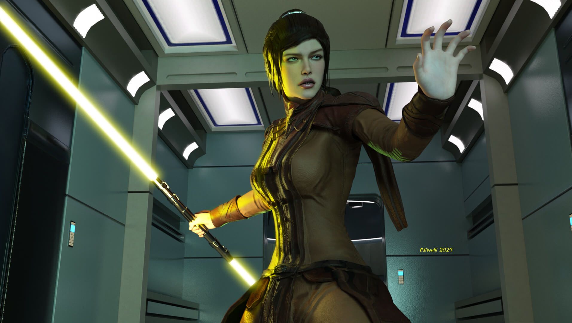 1913x1080 Bastila Shan 3D Render, Digital Art