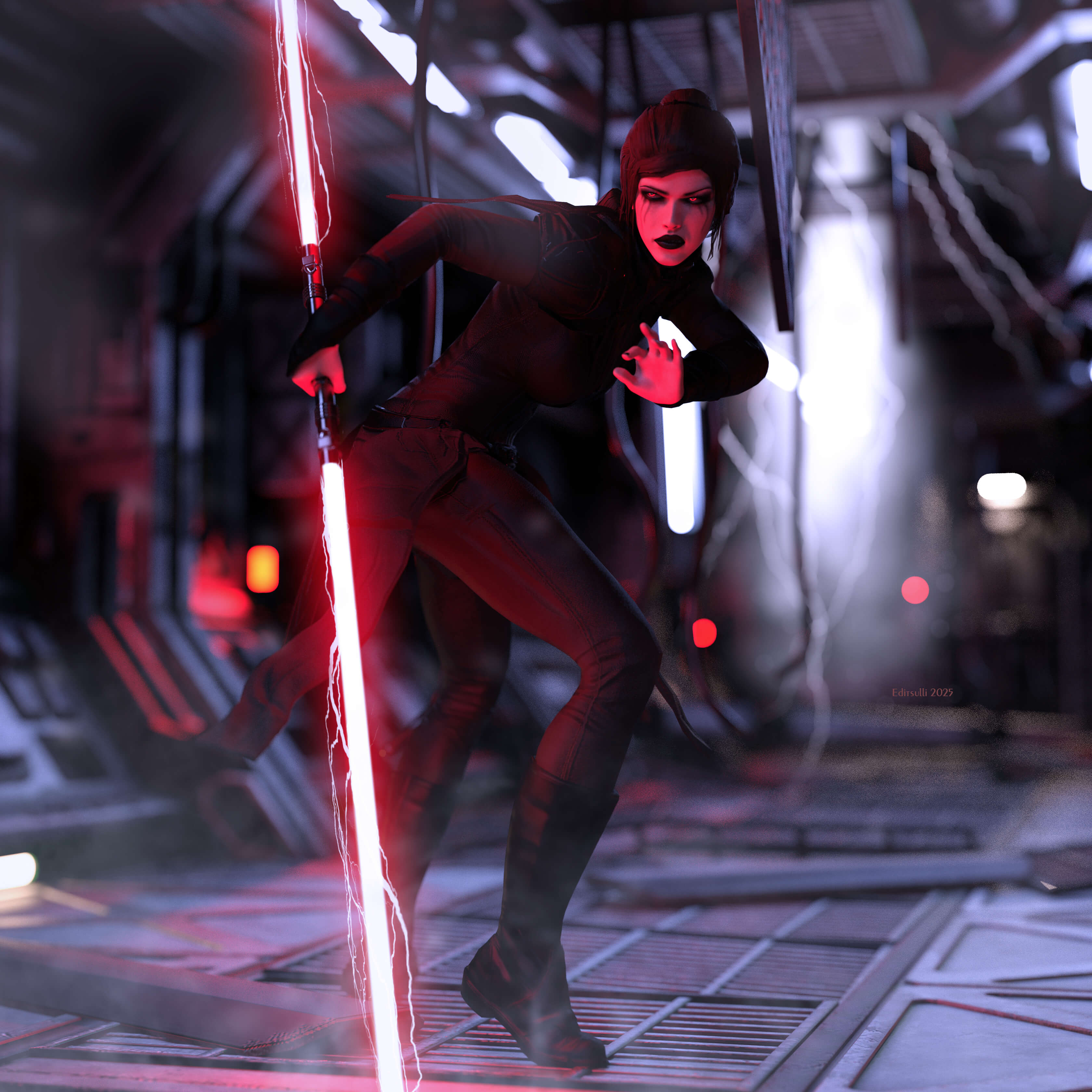 3360x3360 Dark Bastila 3D Render, Digital Art