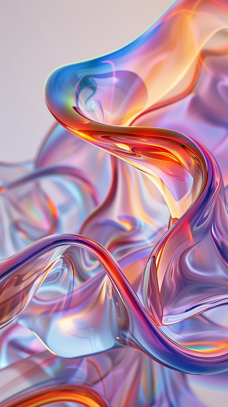 736x1313 Colorful Fluid Waves. iPhone Wallpaper