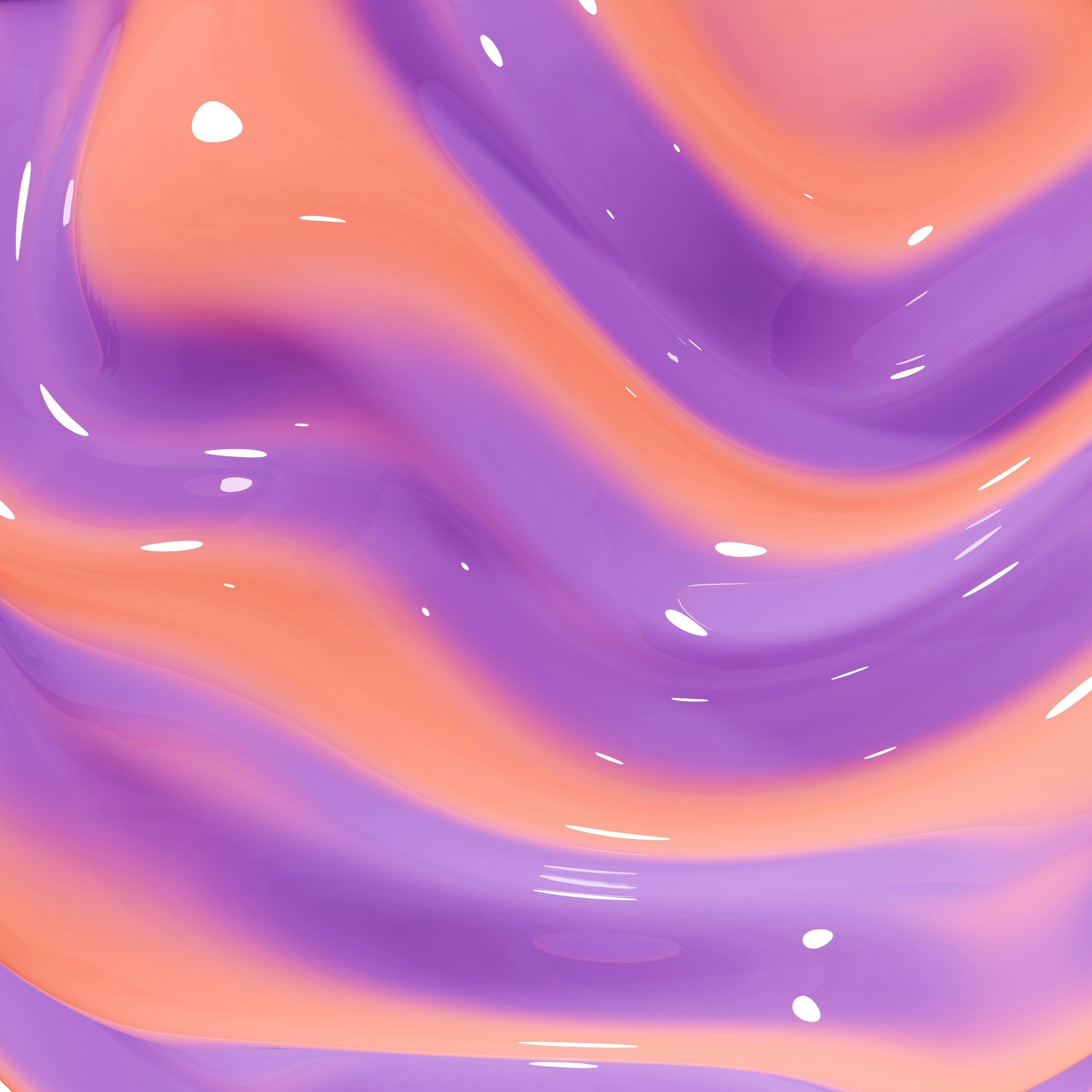 3000x3000 A purple and orange liquid swirl background
