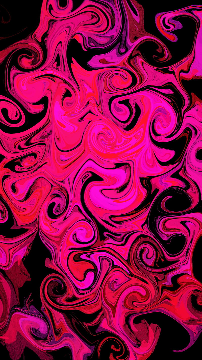 800x1422 FLUID, abstract, amoled, liquid, pink, rose, swirl, HD phone wallpaper