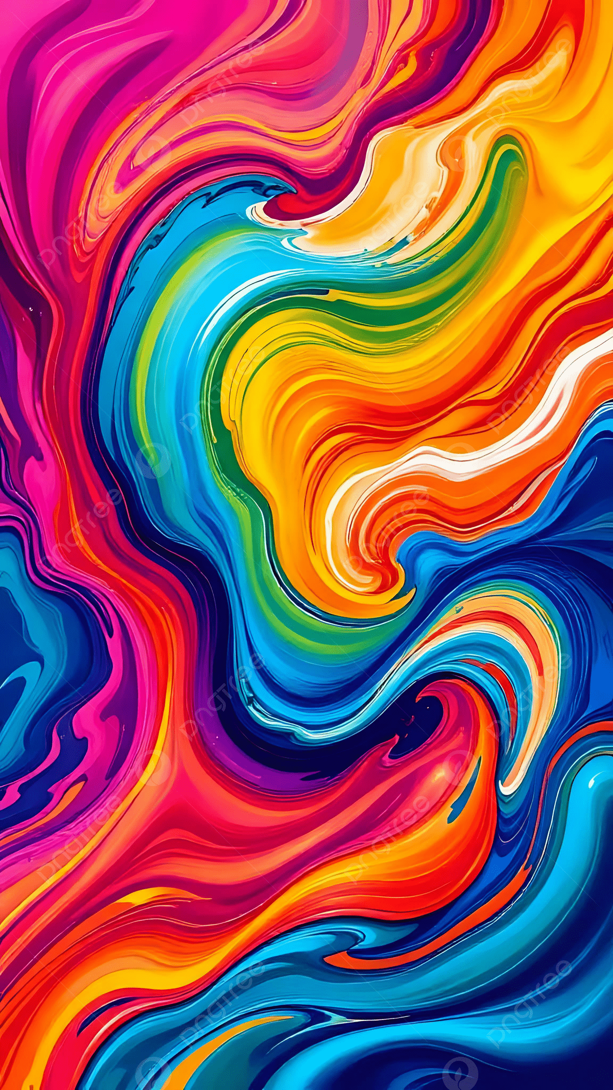 1200x2133 Colorful Abstract Fluid Art Swirl Background Wallpaper Image For Free Download