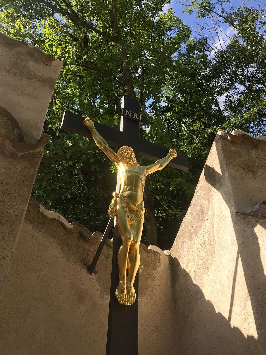 910x1213 HD wallpaper: inri, christ, wayside, cross, religion, crucified, christianity