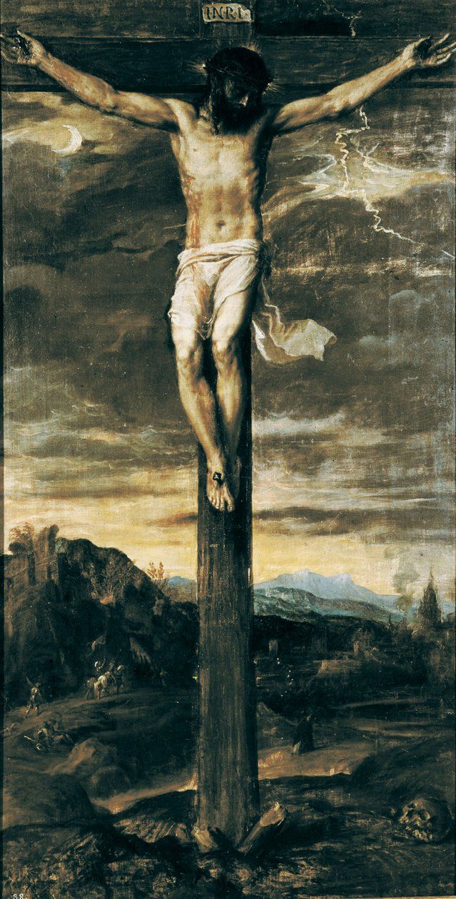 639x1260 Crucified Christ, Inscription 'INRI' on the Cross