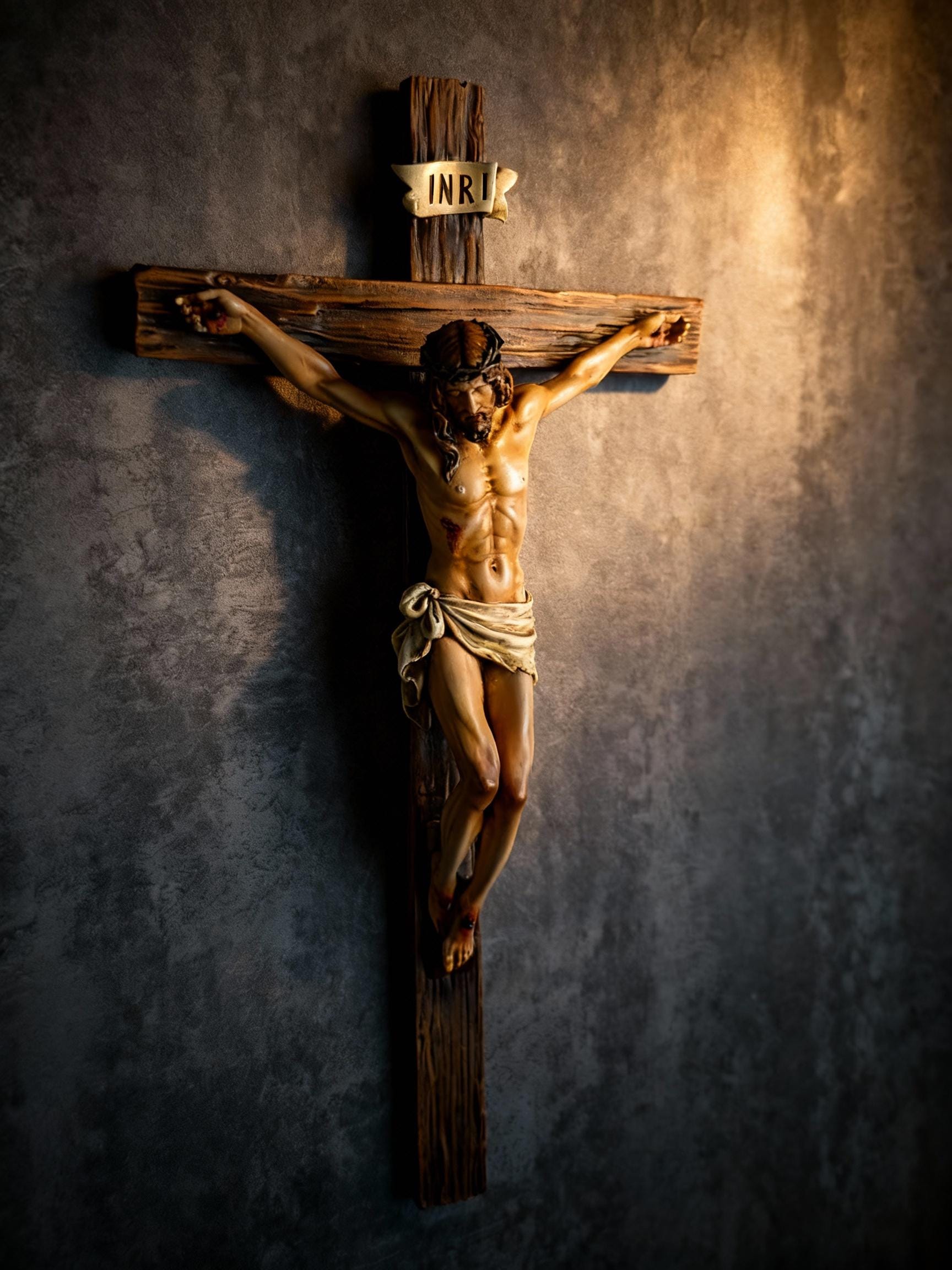 1728x2304 Handcrafted Jesus Crucifix Statue