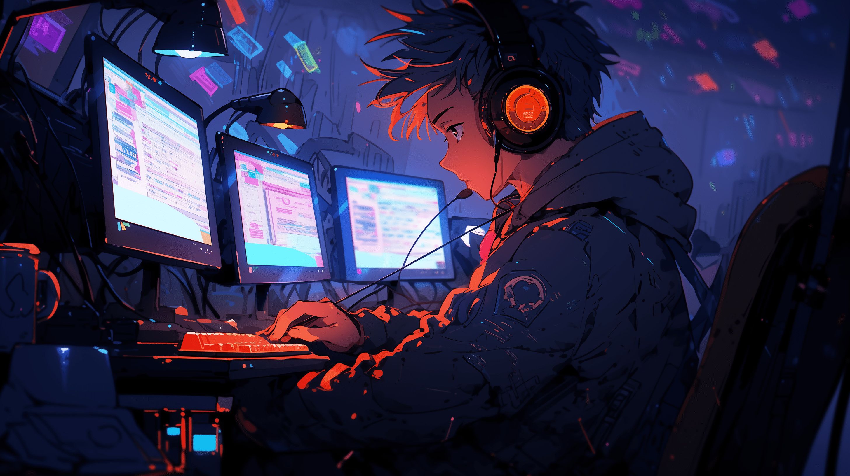 2912x1632 Boy Programmer Wallpaper