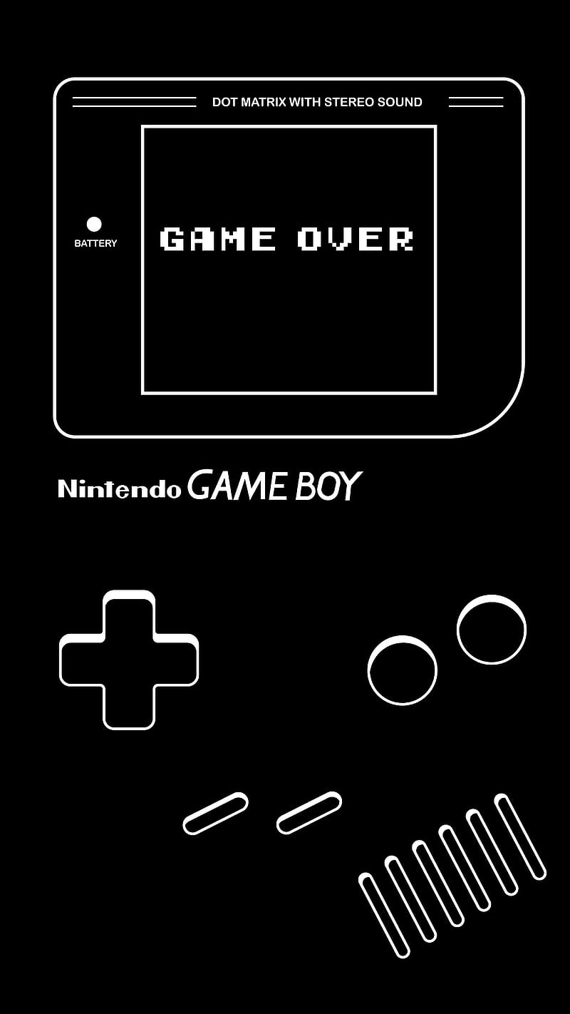 800x1422 Play, 30c, black, code, game, game boy, line art, minimalistic, nintendo, oled, HD phone wallpaper