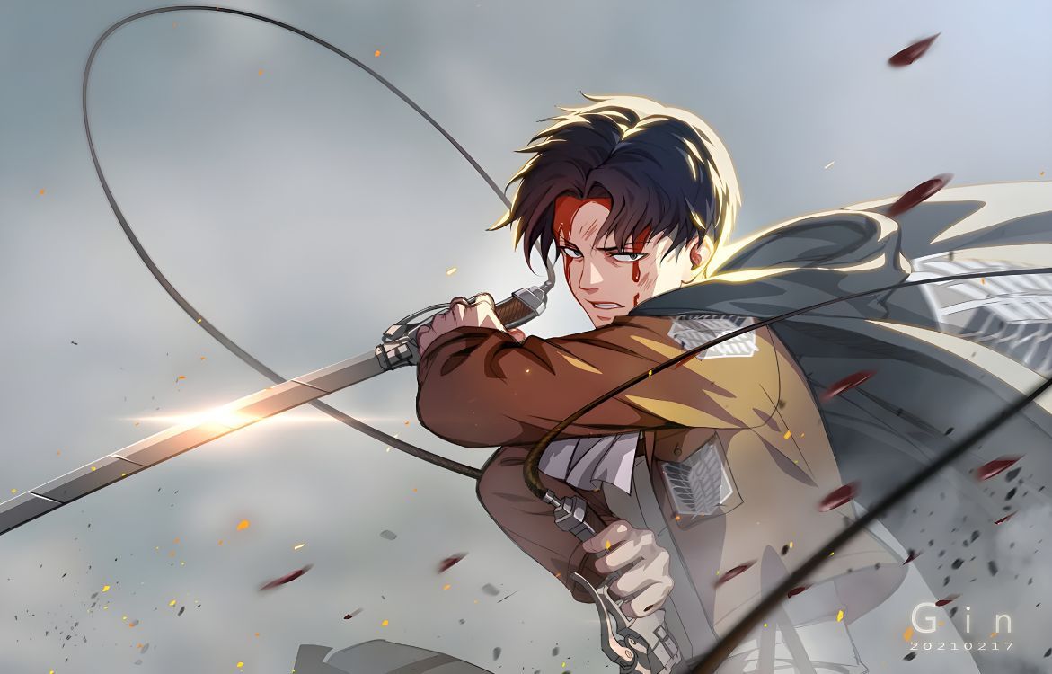1171x750 Wallpaper Animated Cartoon, Levi Ackerman, Attack on Titan, Eren Yeager, Mikasa Ackerman, Background Free Image